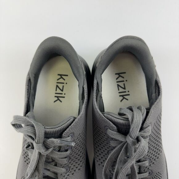 Kizik Lima Knit Sneaker Graphite Gray Lace Up Hands Free Comfort Womens 8.5 Wide - Picture 5 of 12